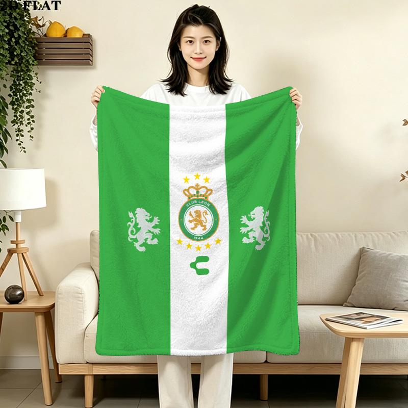 1PC Club Len Football Club Patterned Flannel Blanket Suitable For All Seasons For Home Decor Warmth And Comfort Gifts Holiday Present