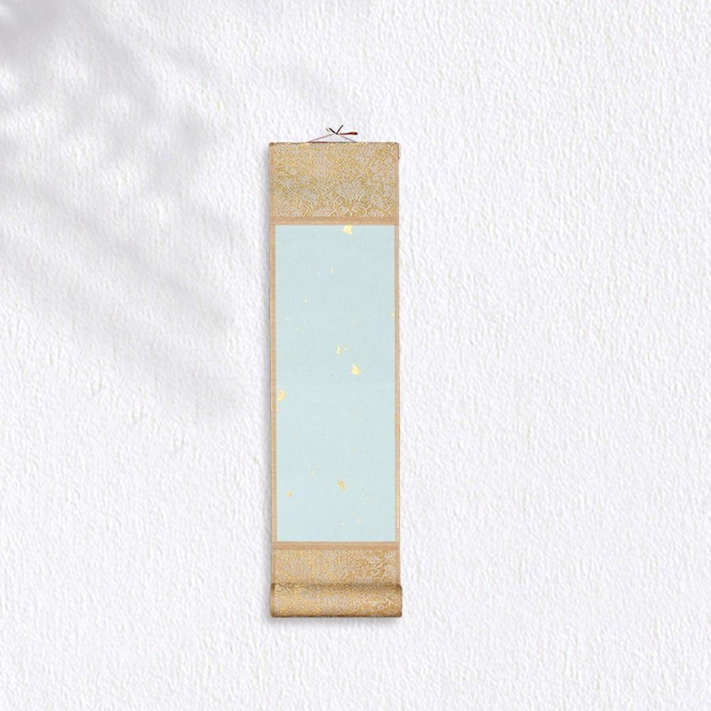Painting Drawing Paper Gilded Rice Paper Scroll Chinese Style Self-made Gifts Calligraphy Mounting Scroll Handcrafts