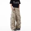 Desert Camouflage Tooling Jeans Men's and Women's Autumn New Loose Straight Casual Wide-leg Scimitar Pants
