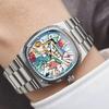 Top Casual Business Cartoon Creative Animation Quartz Men Watch Dial Sport Steel Top Sport Men Watch AAA Male Clock Relogio
