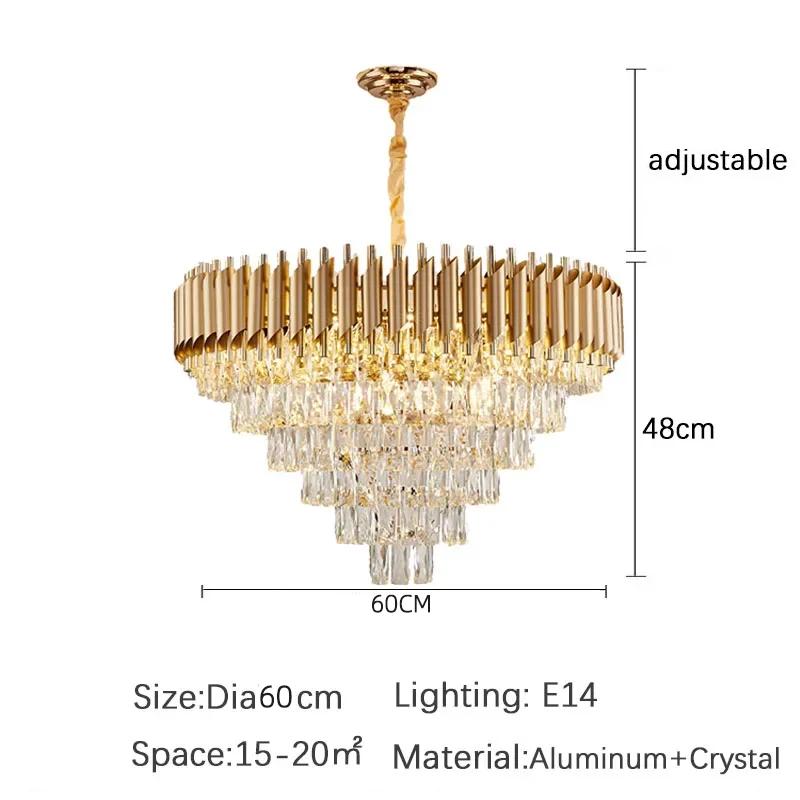 Xiaomi Luxury Crystal Ceiling Chandelier Lighting Modern Living Room Lights Lustre Indoor Bedroom Home Decor Led Hanging Pendant Lamp