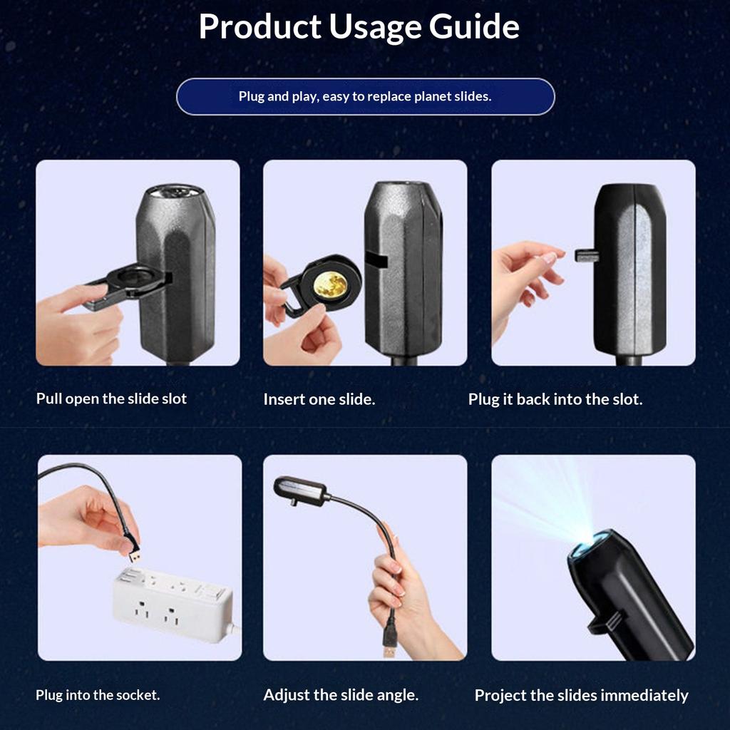 USB LED Проектор Светом 10 Узоров Регулируемая Луна Планета Галактика Проекционная Лампа Настенный Декор Звездное Небо Ночник Фестивальный Подарок