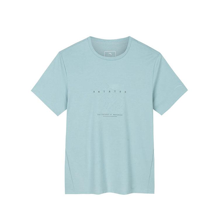 Anta Breathable Fitness Training Short Sleeve T-Shirt Men Tops Cloud-Green 152437118-2