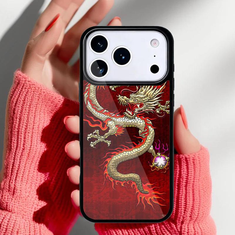 Японский чехол для телефона DRAGON TATTOO для iPhone 17 16 15 14 13 Pro Max Задняя крышка для 12 11 Pro Coque