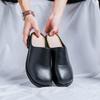 Premium sense niche black Boken shoes minimalist lazy one-pedal couple slippers 91519-91518-B