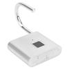 Smart Fingerprint Padlock USB Rechargeable Security LED Lock for Backpack Luggage CabinetSilver