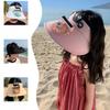 New Fan Hat for Women Fashion Children's Sun Hat Face Cover Empty Top Hat UV Sun Hat Women