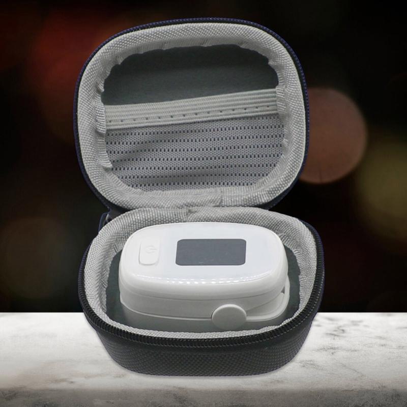 Hard Storage Case with Soft Lining Protective Case Compact Carry Case for Fingertip Pulse Oximeter Blood Oxygen Monitors