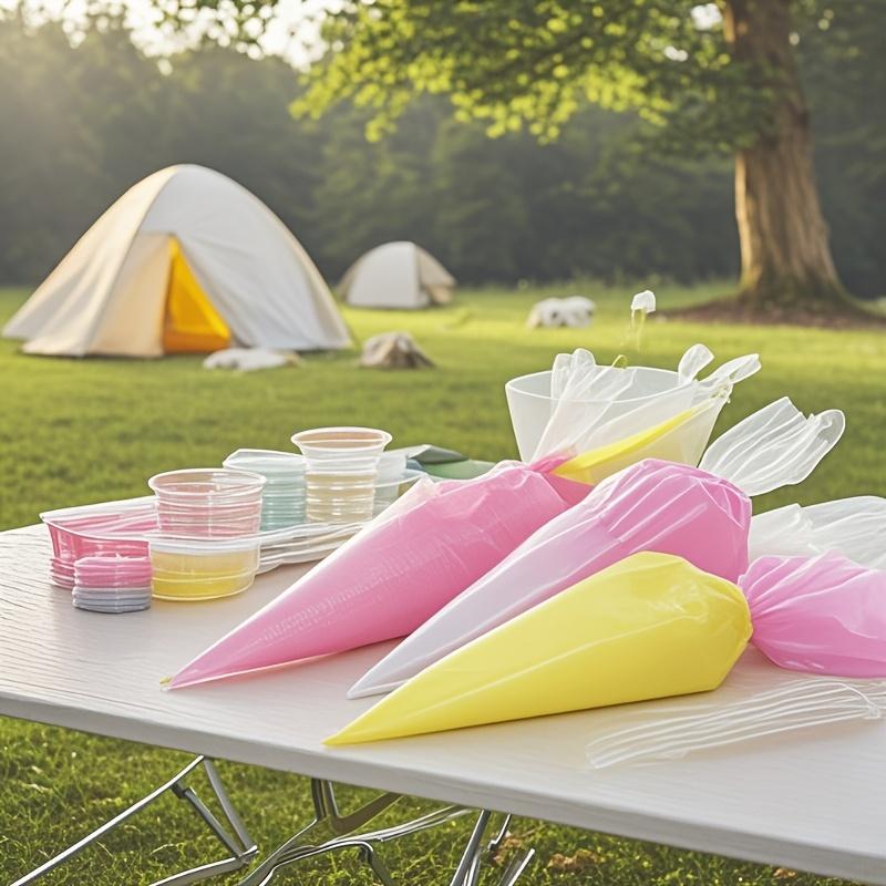 100PCS Disposable Icing Bags, Thickened Pastry Piping Bags with Easy-Twist Nozzle, Cake Decorating Supplies, Essential Tools for Dessert Decoration