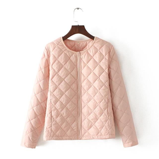 Женская осенне-зимняя свободная теплая куртка больших размеров с воротником-стойкой, легкая стеганая куртка
