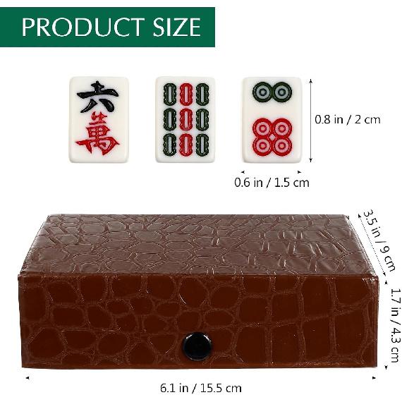 BESTOYARD Профессиональная китайская игра маджонг 144 меламиновые плитки 4/5 дюйма Дорожная настольная игра Классическая портативная -Джонг Семейная игра для досуга со столом