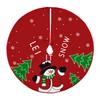 Cute Santa Snowman Printed Christmas Tree Skirt Mat Farmhouse Tree Skirts Indoor Ourdoor Merry Christmas Holiday Party Decor
