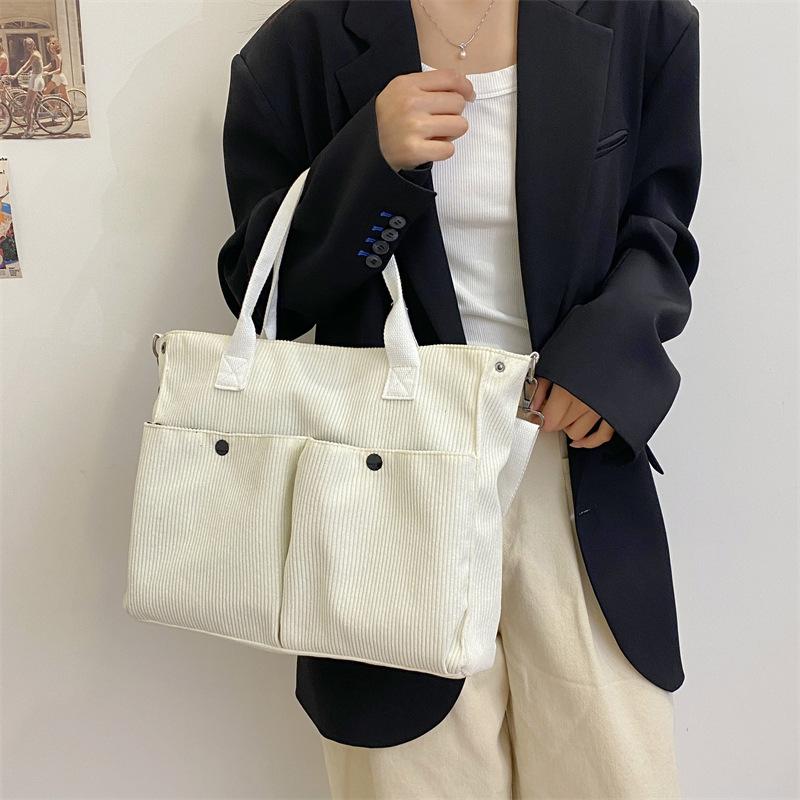 Новая вельветовая сумка через плечо в ретро-стиле, женская простая повседневная сумка-мессенджер для студентов, для учебы, для поездок на работу, тренд