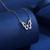 Simple Design Water Diamond Butterfly Pendant Necklace for Women; Collarbone Chain Jewelry As a Holiday or Anniversary Gift