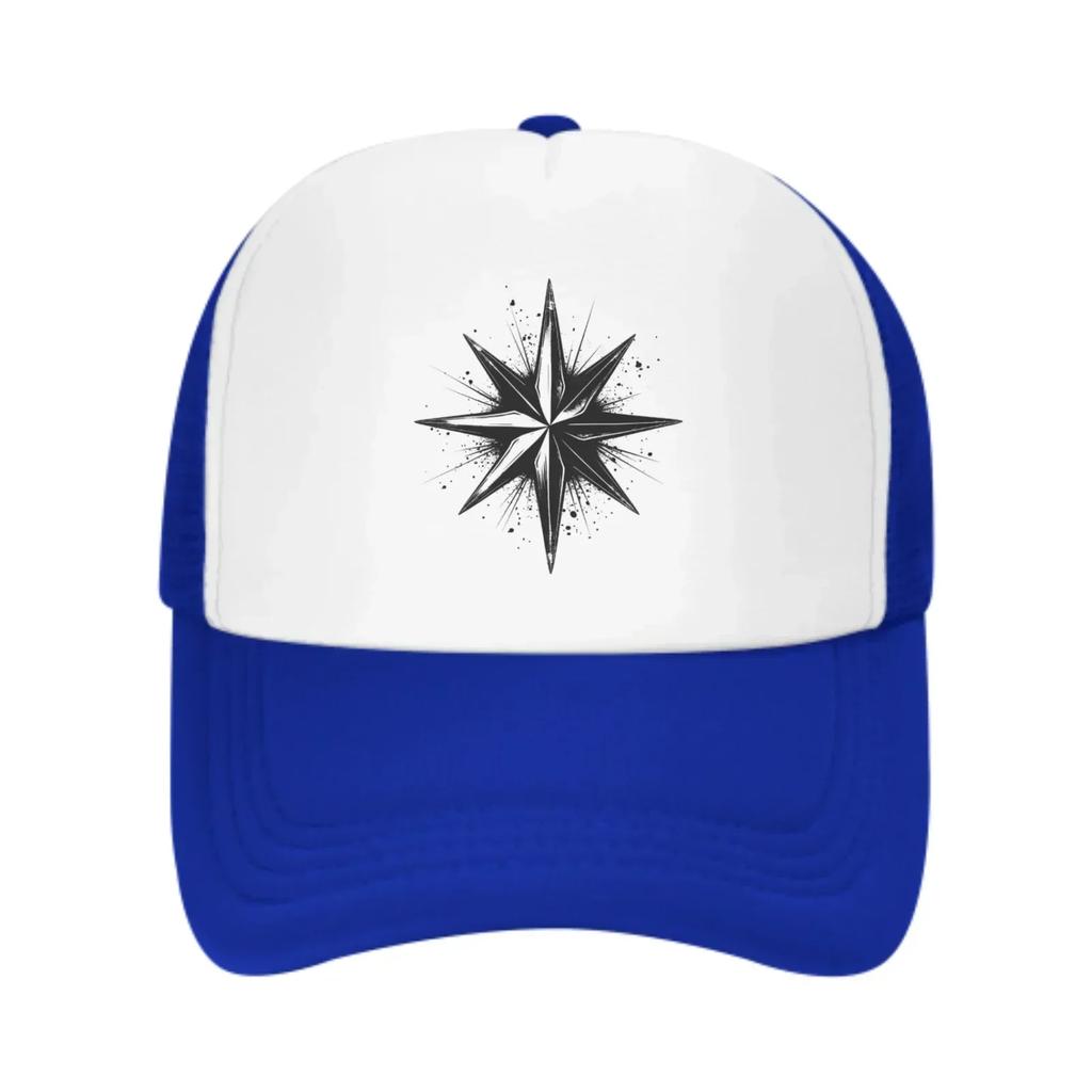 Black And White Stars New Summer Leisure Sports Daily Sun Hat Fishing Outdoor Activity Unisex Canvas Fashion Duck Tongue Cap