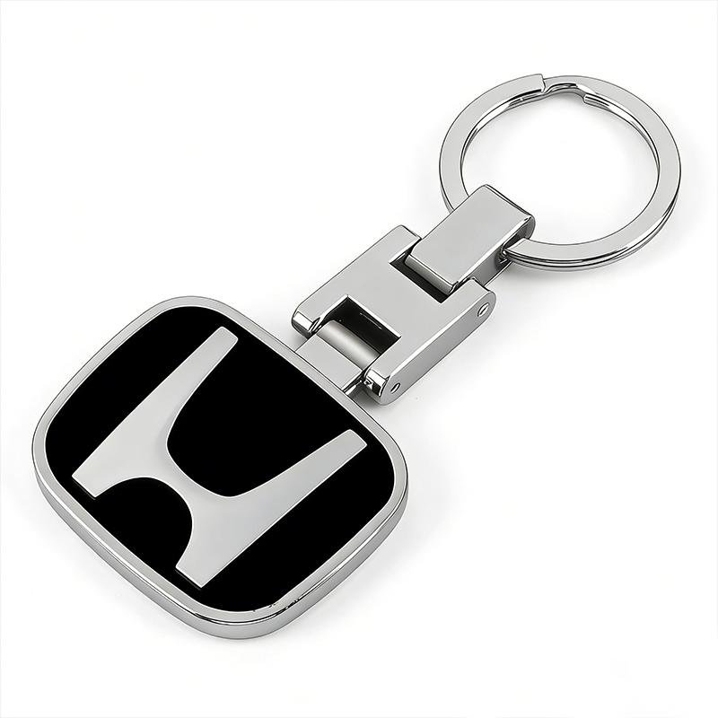 1Pcs Car H Logo Keychain 3D Metal Key Ring Accessories for Honda Civic Fit Jazz Accord Pilot CRV Odyssey Passport City Shuttle RH6