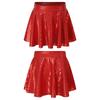 Girls Skirt Elastic Waistband Ruffled Shiny Plaid Sequins Clubwear Mini Skirts for Cheerleading Music Festival Rave Costume