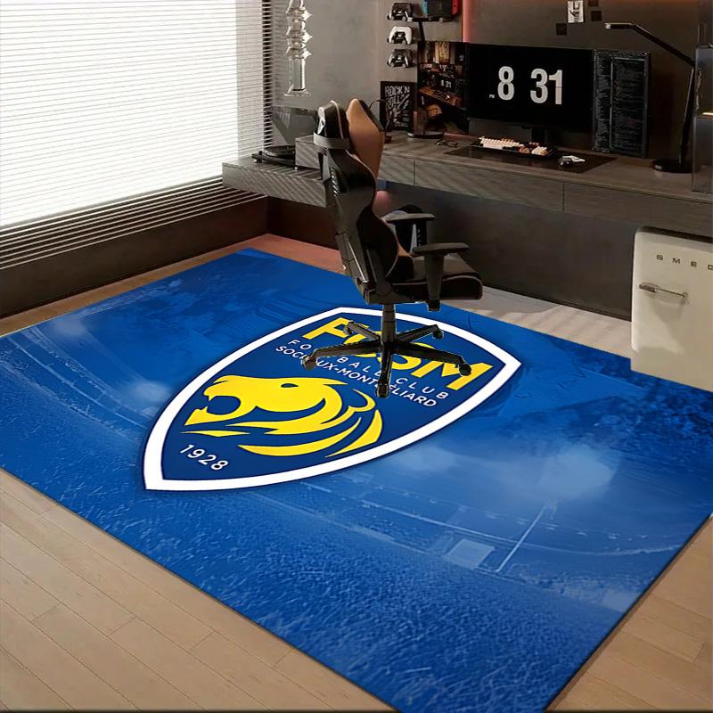 1PC Sochaux-montbeliard Crest Floor Mat for Living Room, Game Rooms, Office, Bedroom, Office Floor Mat Playful Design, Christmas fan gifts