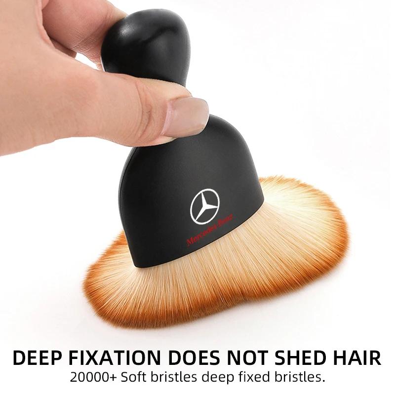 AABDS1 Car Towel Suede Double-sided Car Cleaning Cloth with Car Detail Cleaning brush for Mercedes benz A B R G Class w204 W251 W463