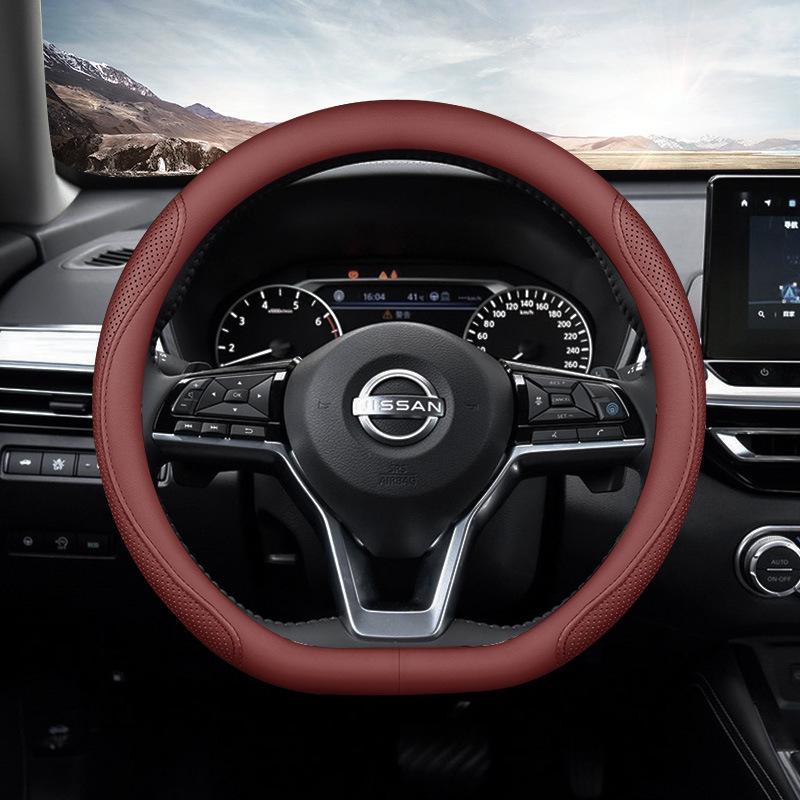 Универсальная противоскользящая оплетка на руль для Nissan Sylphy, Teana, X-Trail, Qashqai, Kicks - Ультратонкая, Легкая, Всесезонная