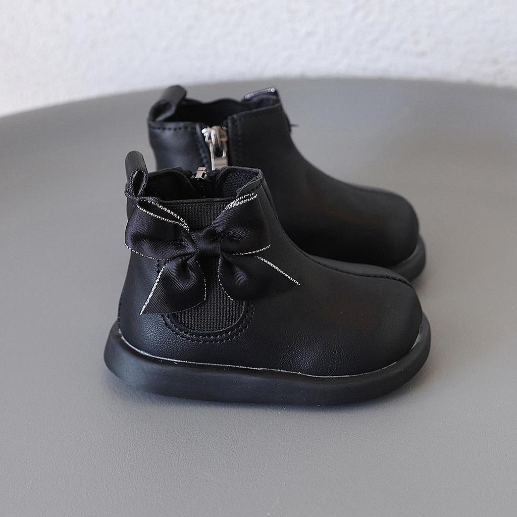 Осенне-зимние ботильоны для девочек 2025 года в корейском стиле - Модные, с мягкой подошвой, уличные ботинки Мартин для детей