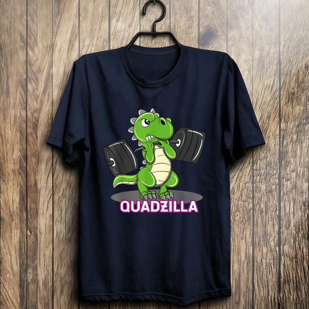 Funny Workout Tshirt Quadzilla Lifting Weights Gym Tshirt Gym Tee Funny Squat Leg Day Fitness Monster Unisex Unisex Streetwear Top