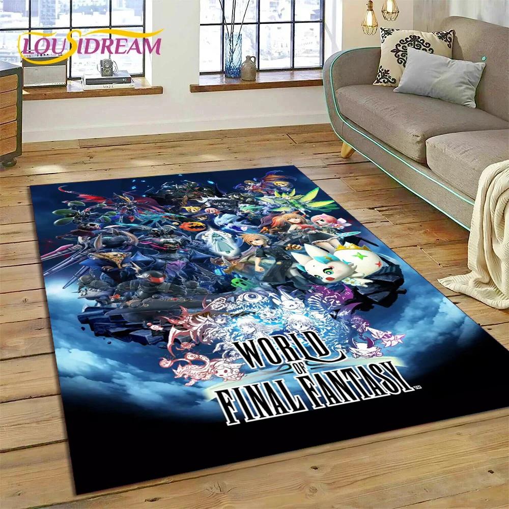 Ковер Мультяшный Серии Игр Final Fantasy для Спальни Гостиной Домашнего Дивана Декор, Детская Игровая Большой Декоративный Коврик для Пола