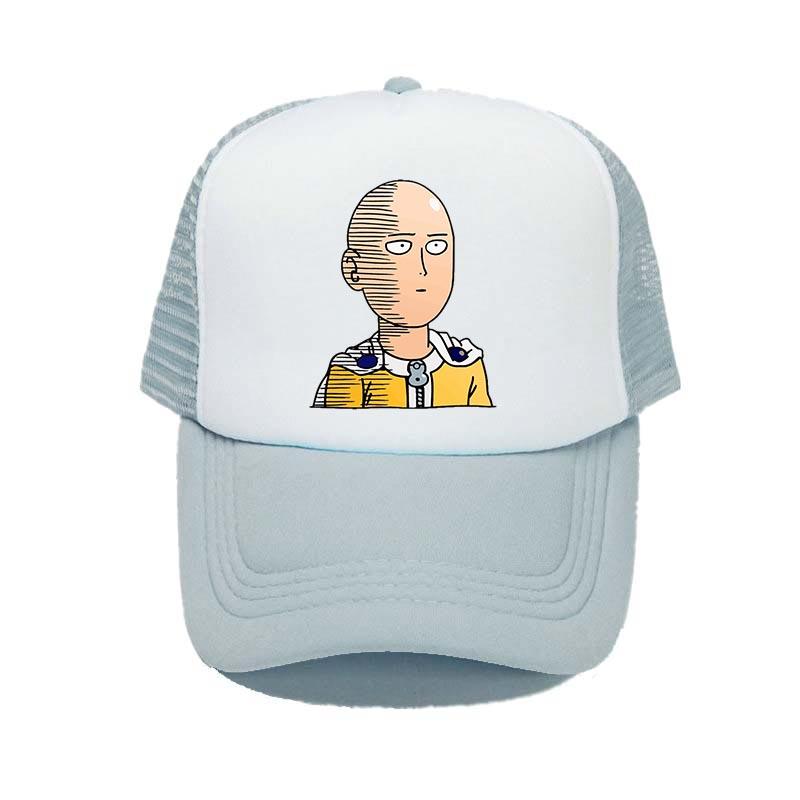 One Punch Man Mesh Dad Hat Japanese Anime Fans Casual Bone Gorras Cap For Women Unisex Webcomic Bald Hero Baseball Cap YY316