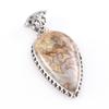 Natural Crazy Lace Agate Gemstone 925 Solid Sterling Silver Pendant 1.7'' P4r26