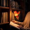 Декоративная книжная полка-светильник 'Птица Феникс' для чтения в библиотеке