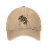 Golden Koi Fish Graphic Baseball Cap Unisex Adult Denim Washed Casual Adjustable Outdoor Sun Protection Cap