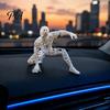 Cool Car Interior Decorations 3D Printed Hollow Mesh Superhero Figurine, Creative Spider Style Action Pose Collectible Theme Items Desktop Ornament,