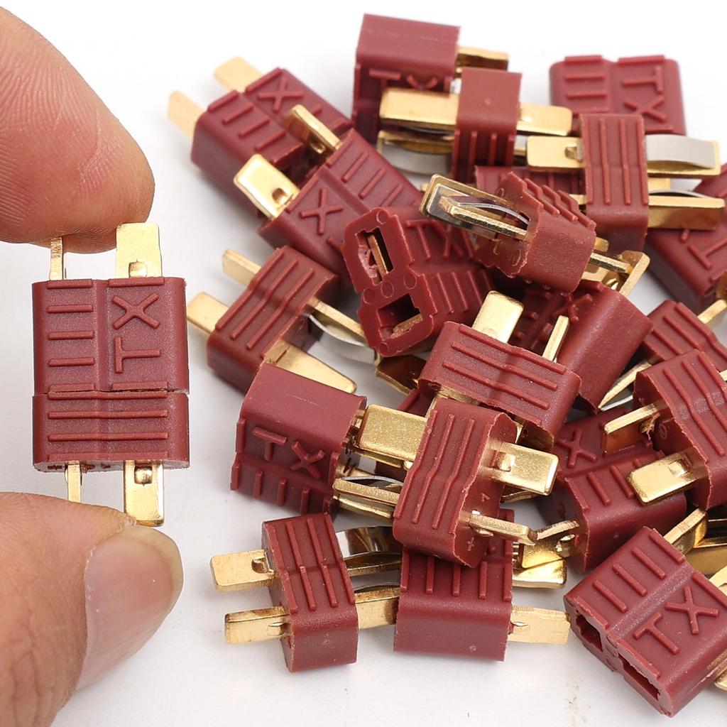 XT Plug Male & Female Connectors 2-pin High Power Connector Gold-Plated for LiPo Battery RC Car Model Making Assortment Kit