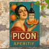 Винтажный металлический плакат Настенное искусство Ретро вывеска бара Picon