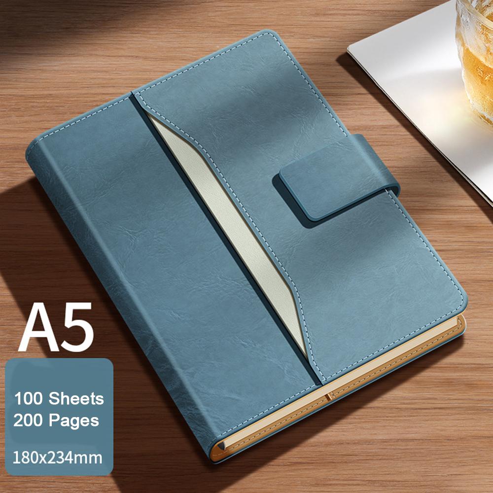 (Логотип можно выгравировать) Кожаный студенческий блокнот формата А5, элитный деловой блокнот с вкладными листами, дневник с пряжкой, протоколы рабочих встреч, дневник путешествий