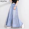 Women Spring Autumn High Waist Slim Fit Ladies Jeans Casual Denim Pants Oversized Flared Pants Trousers Streetwear Cropped Pants Plus Size