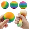 Мягкий креативный радужный мучной шар для снятия стресса, медленно восстанавливающий форму, сжимаемый, для тренировки пальцев детей и взрослых, розыгрыш, подарок