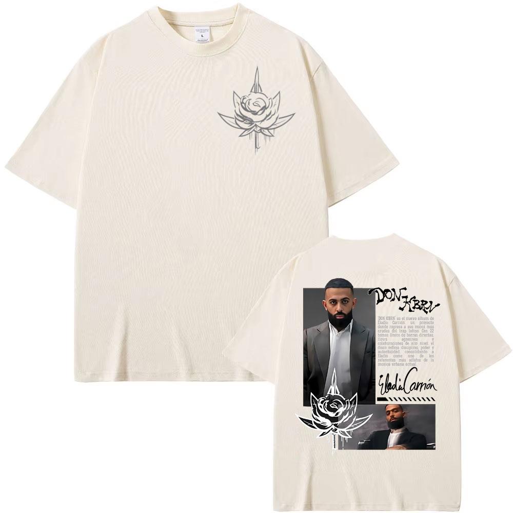 Rapper Eladio Carrion Don Kbrn Album 2025 Tour Graphic T Shirt Men Women Vintage Street T-shirts Oversized High Quality T Shirts