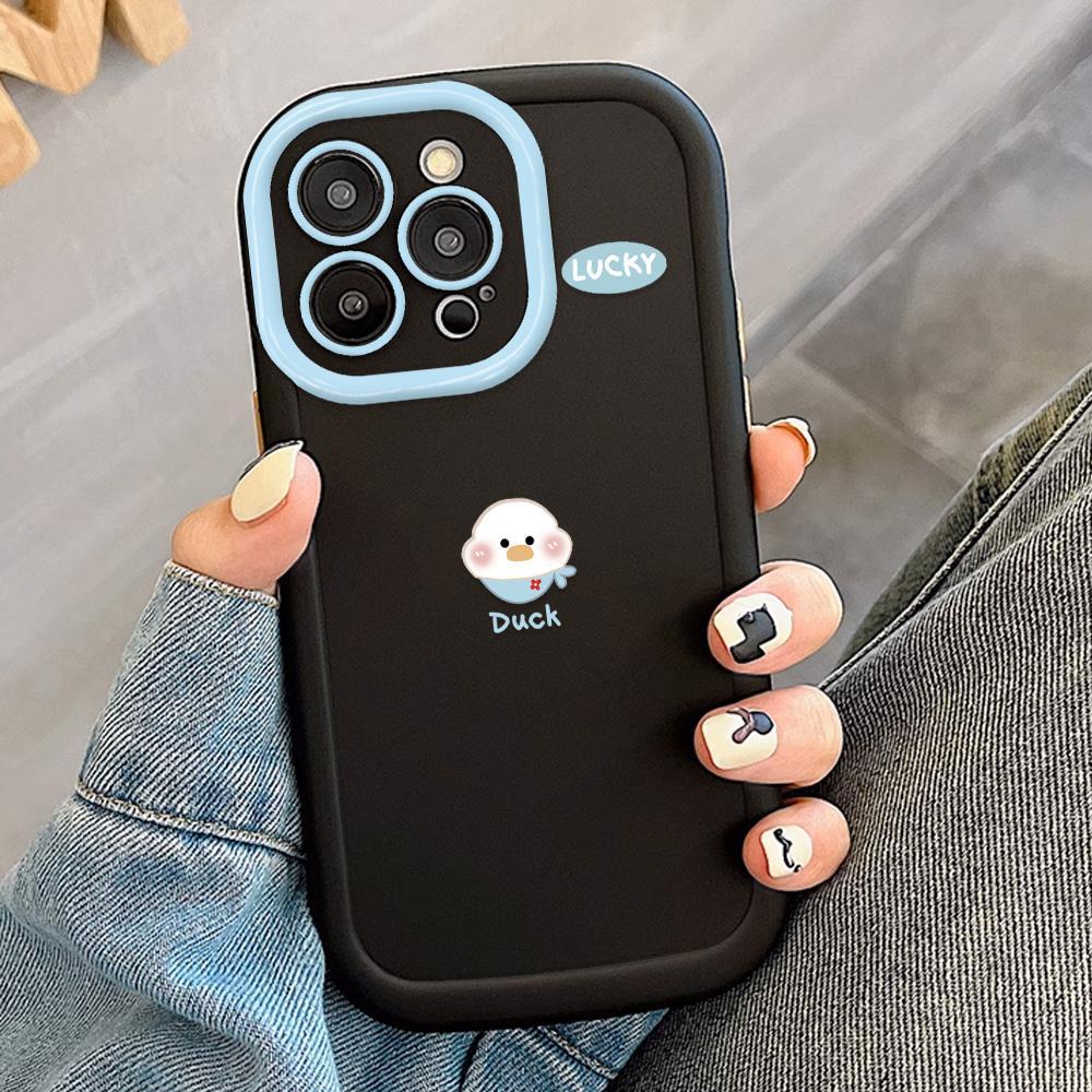 Милый чехол для телефона с мультяшной уткой для iPhone 15 Pro Max, чехол для iPhone 11 13 16 12 14 Pro Max 7 8 XR X XS SE, противоударный мягкий чехол