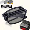 Folding Photochromic Myopia Glasses with Box Women Men Anti-blue Light Portable Eyewear TR90 Near Sight Glasses Diopter To +4.0