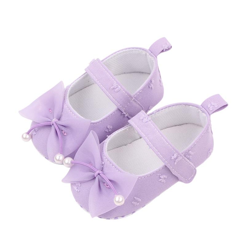 Baby Girl Shoes Bowknot Princess Shoes Soft Sole Anti-slip Toddler Shoes