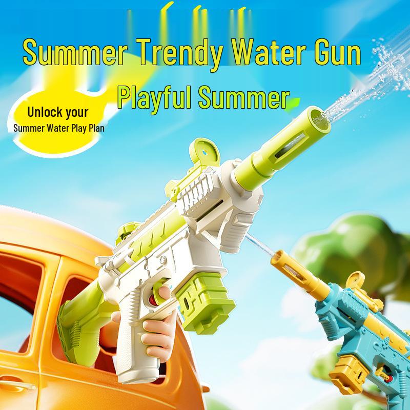 Детский летний водяной пистолет - Конструкция пуш-пул для игр на открытом воздухе с родителями