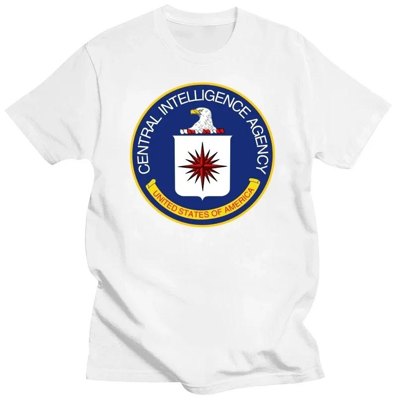 Мужская футболка ЦРУ США Крутая с коротким рукавом Смешная Мужская Хлопковая Футболка Топы Футболка Хип-хоп Футболки Харадзюку Уличная одежда Тяжелая Толстовка