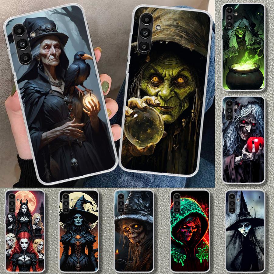 Чехол для телефона на Хэллоуин, Лунная Ведьма, Ужасы, для Samsung Galaxy A17 A16 A26 A36 A56 A57 A37 A15 A25 A35 A55 A14 A24 A34 A54 A13