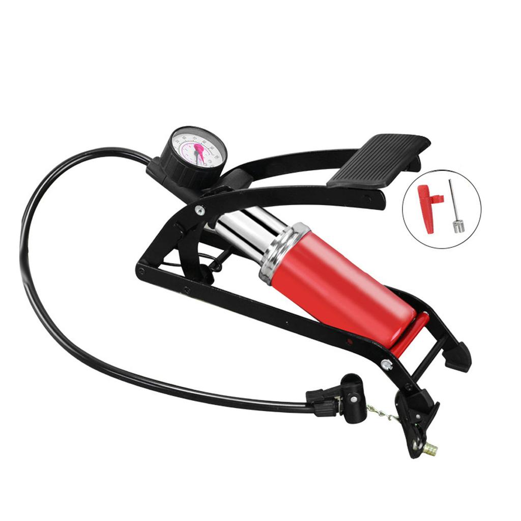 Велосипедный напольный ножной насос с манометром портативный воздушный насос высокого давления для автомобилей велосипедные спортивные мячи