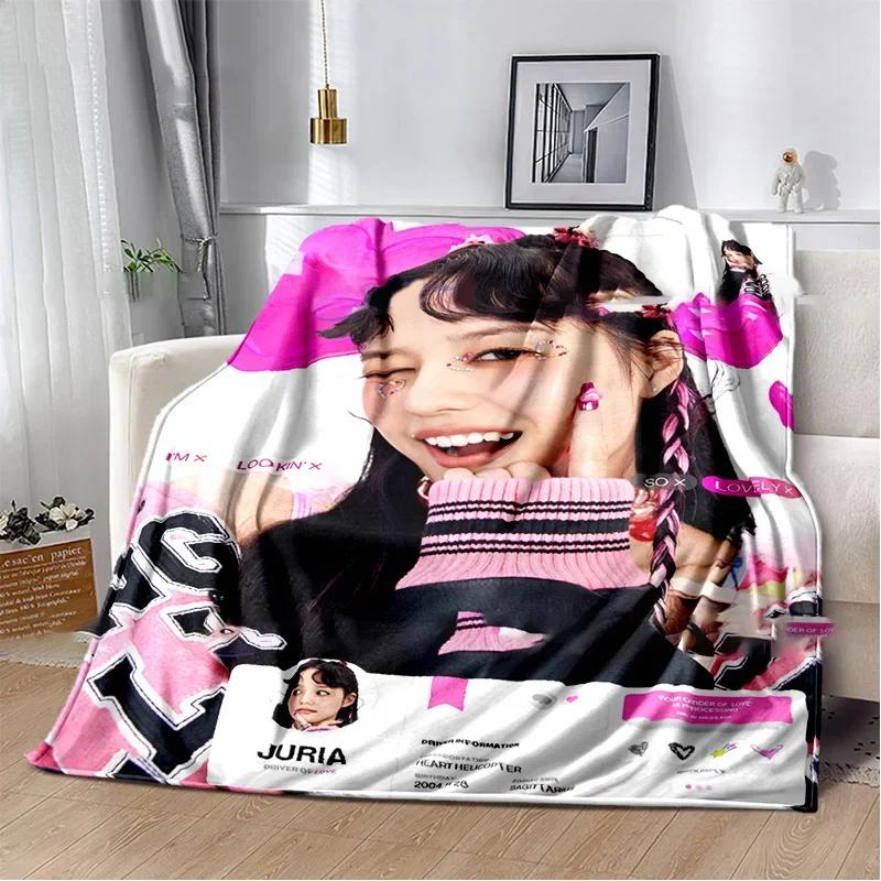 Japanese HipHop Girl Group Xg Character Print Blanket Shooting Stars Warm Plush Cozy Throw Blanket for Beding Couch Fans Blanket