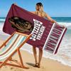 Пляжное полотенце с принтом Montana Grizzlies, Большое, Мягкое, Быстросохнущее, для Пляжа, Кемпинга, Плавания