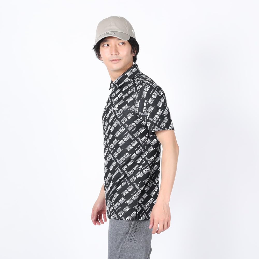 Ping Apparel Men's Short Sleeve Polo Shirt (Bias Logo Print) / Golf / 621-3160301 010_Black L