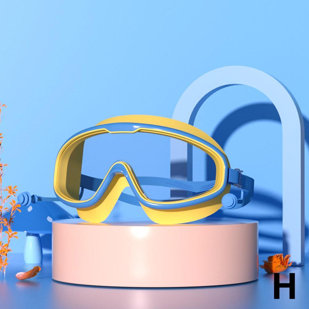 Kids Swimming Goggles Big Frame HD View Anti-fog Waterproof Children's Swim Goggles Boys and Girls Multi-color To Choose