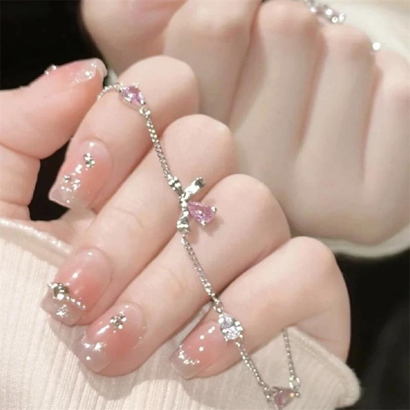 Sweet Shiny Bow Bracelet Women'S Temperament Bowknot Adjustable Bracelet